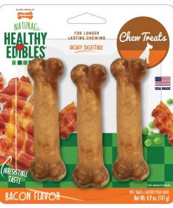 Moyen os Healthy Edibles à saveur de bacon – Nylabone