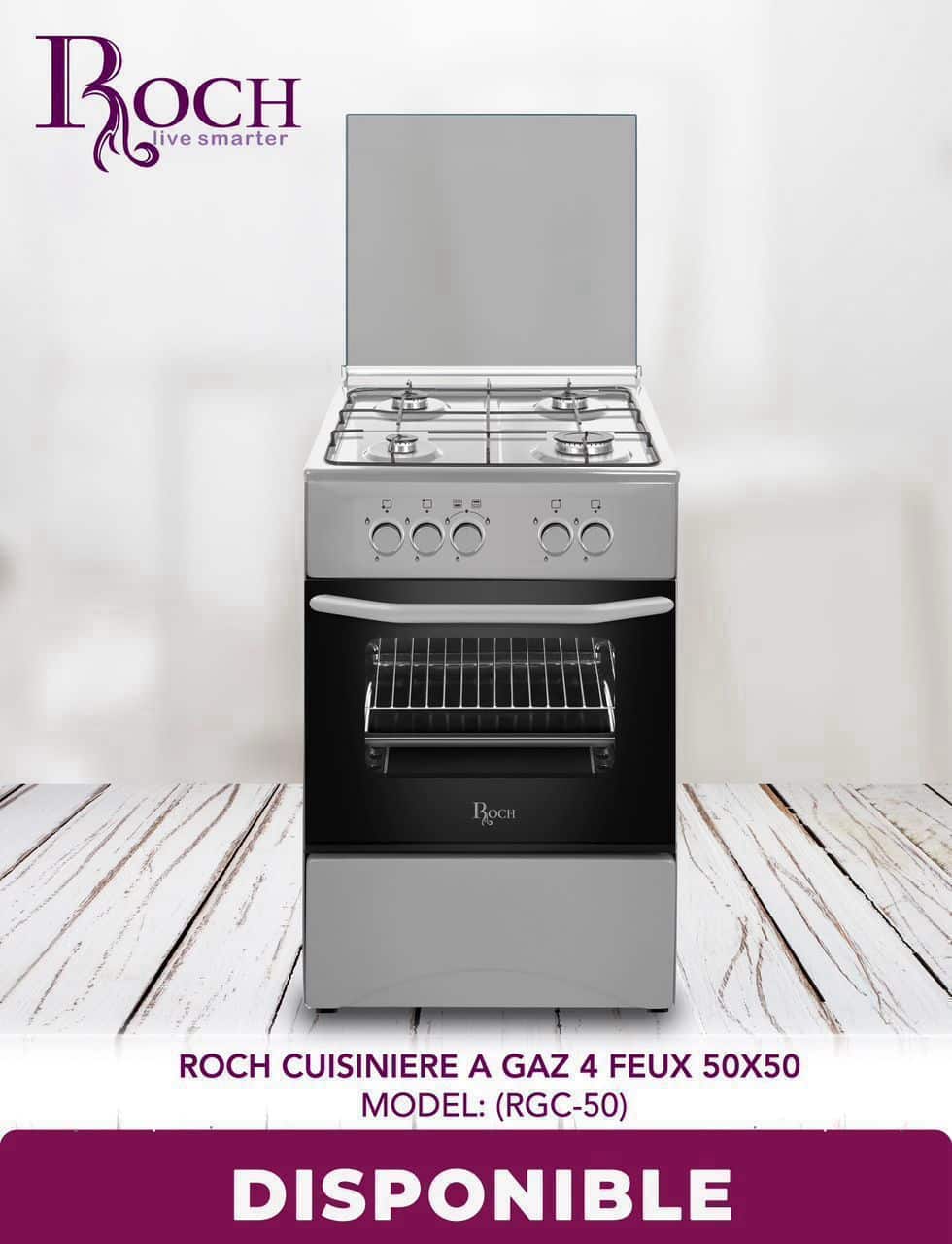 Cuisinière roch 4 feux 50X50 RGC-50