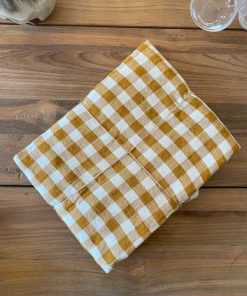 Nappe Vichy Curcuma, Différentes tailles | Linge particulier