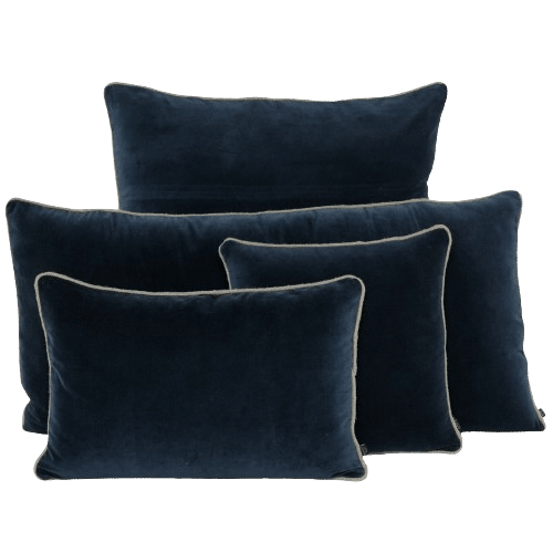 Housse de Coussin Velours Encre NEW DELHI, Différentes Tailles | Haomy