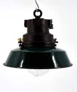 Lampe industrielle GDF – émail et verre