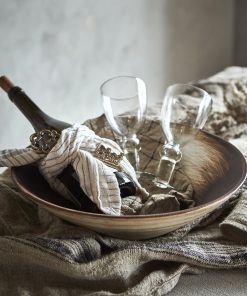 Serviette Elsa Ivoire Rayures | Jolies Trouvailles