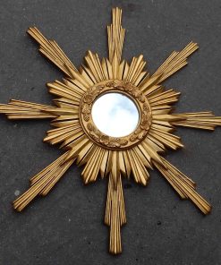 1950/70&prime; Miroir Soleil ,Bois Doré 102 cm
