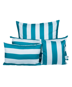 Housse de Coussin Extérieur Rayé Aqua RIVIERA, Différentes Tailles | Haomy